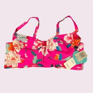 NWT Torrid Neon Pink Underwire Bikini Swim Top